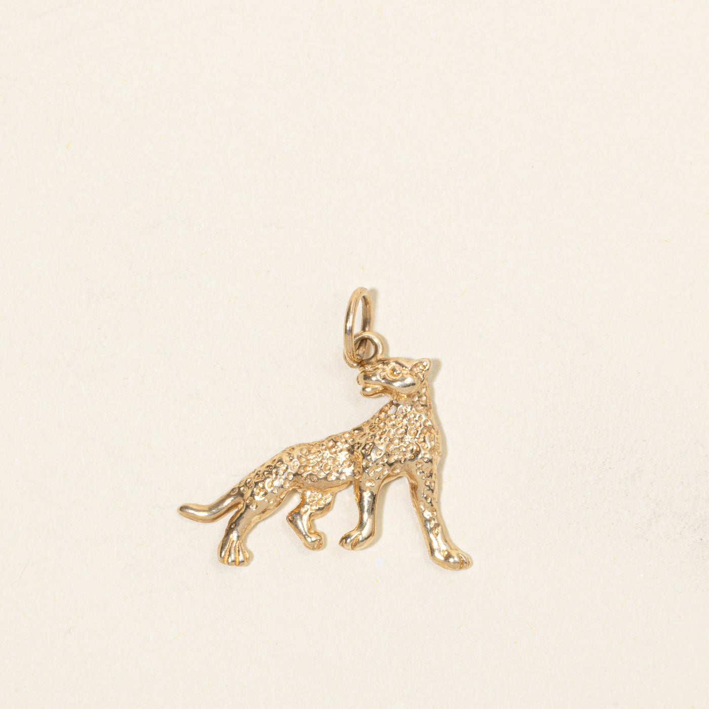 10k Yellow Gold Cheetah Charm