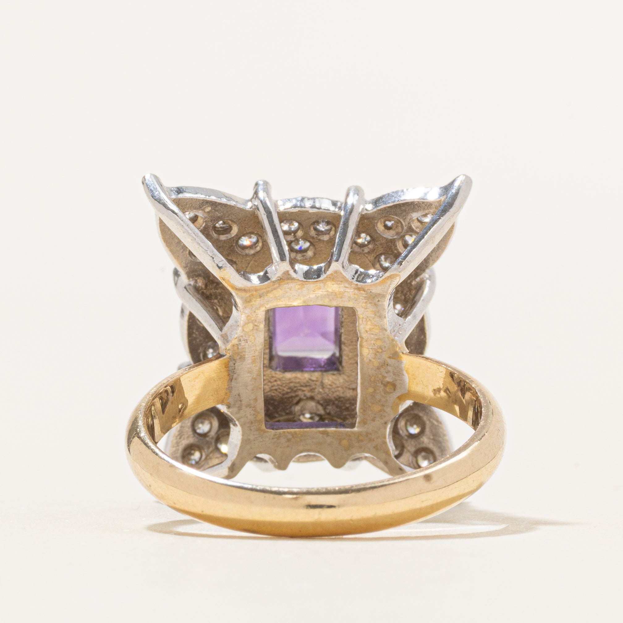 Amethyst & Diamond Floral Cocktail Ring | 1.43ct, 0.32ctw | SZ 7