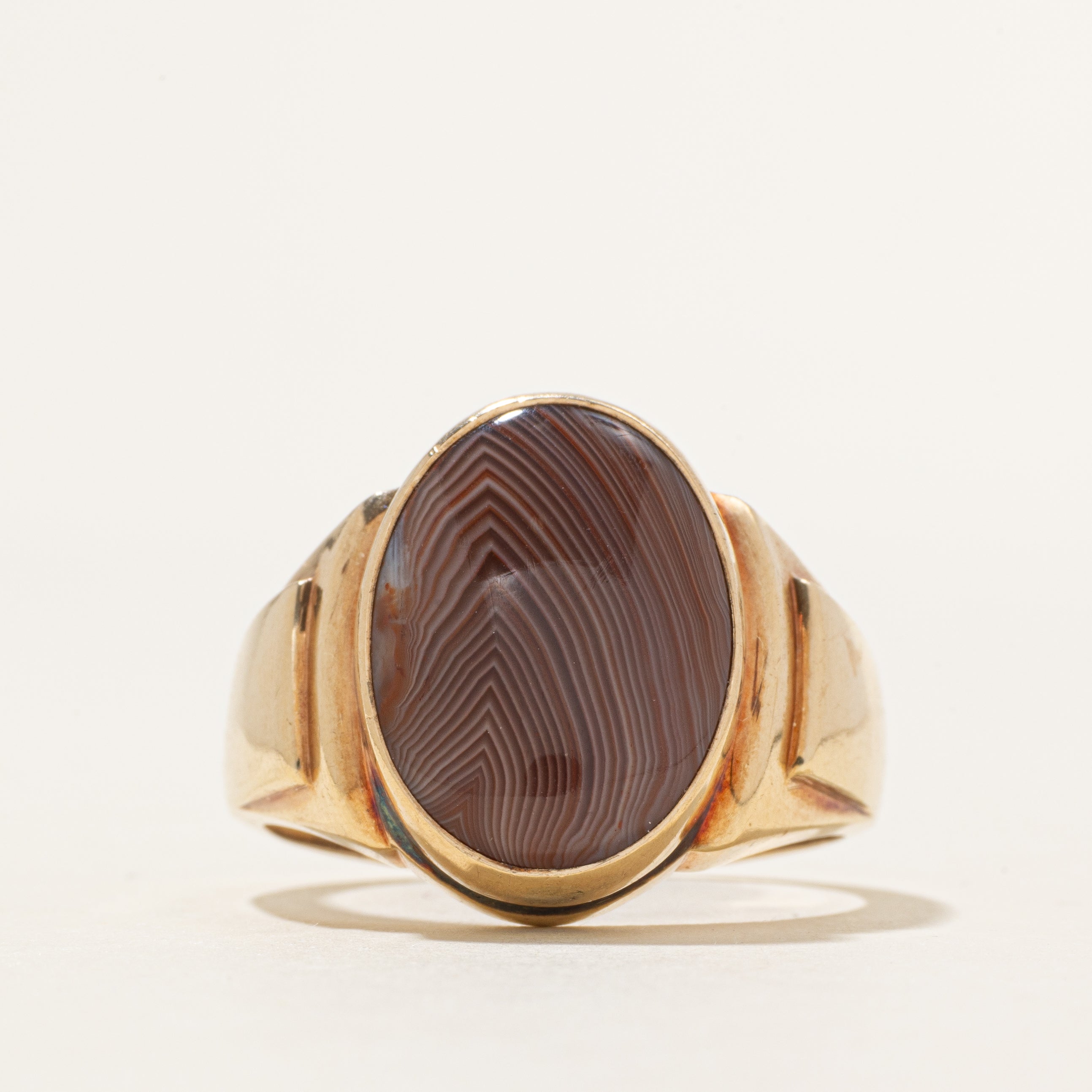 Cabochon Agate Cocktail Ring | 9.91ct | SZ 14.5