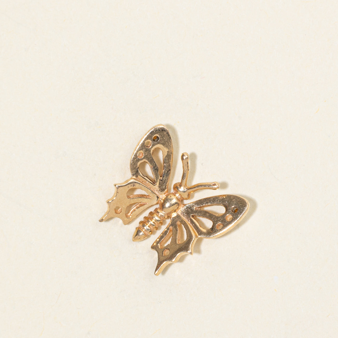 14k Yellow Gold Butterfly Pendant