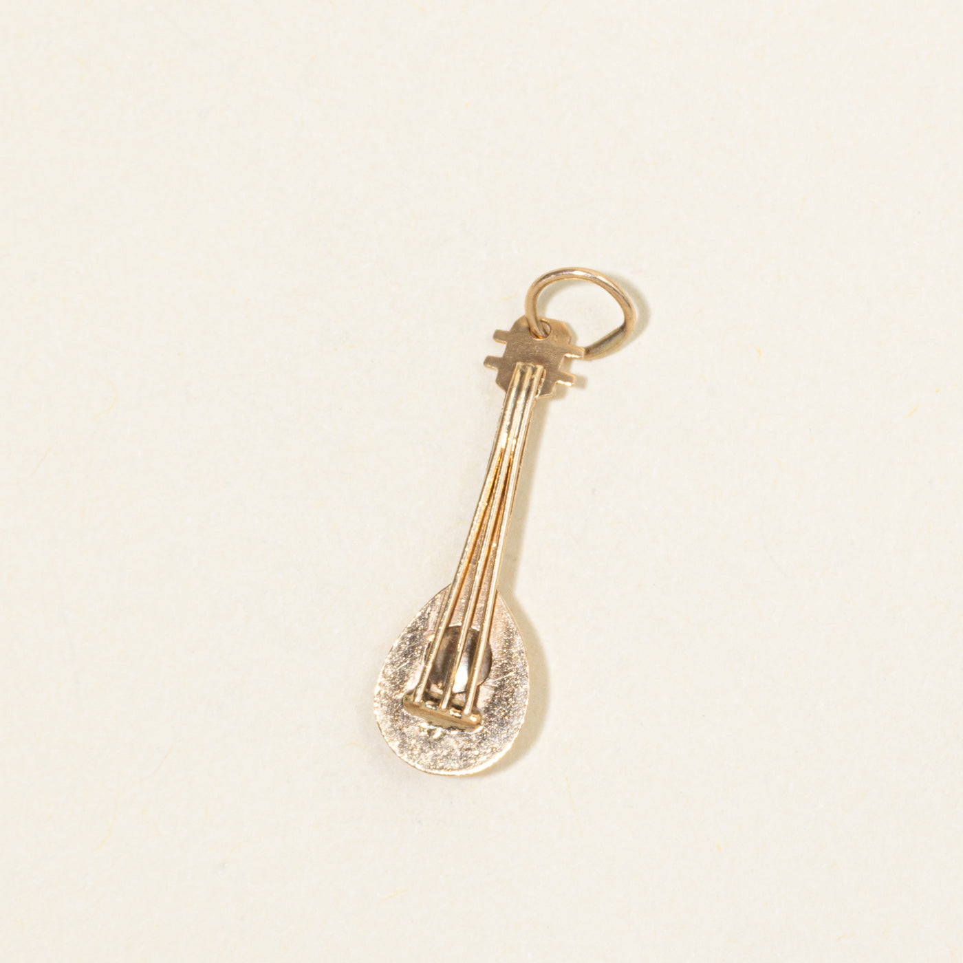 14k Yellow Gold Vintage Mandolin Charm