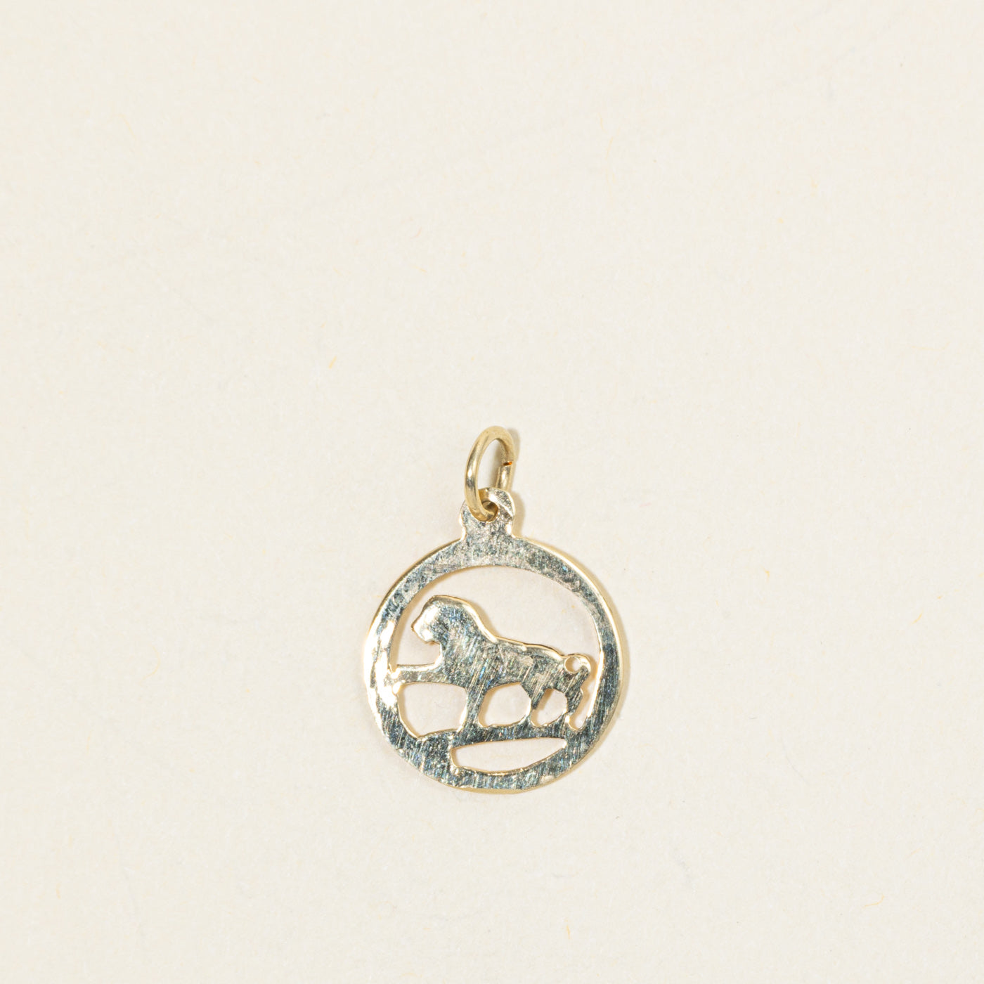 14k Yellow Gold Lion Charm
