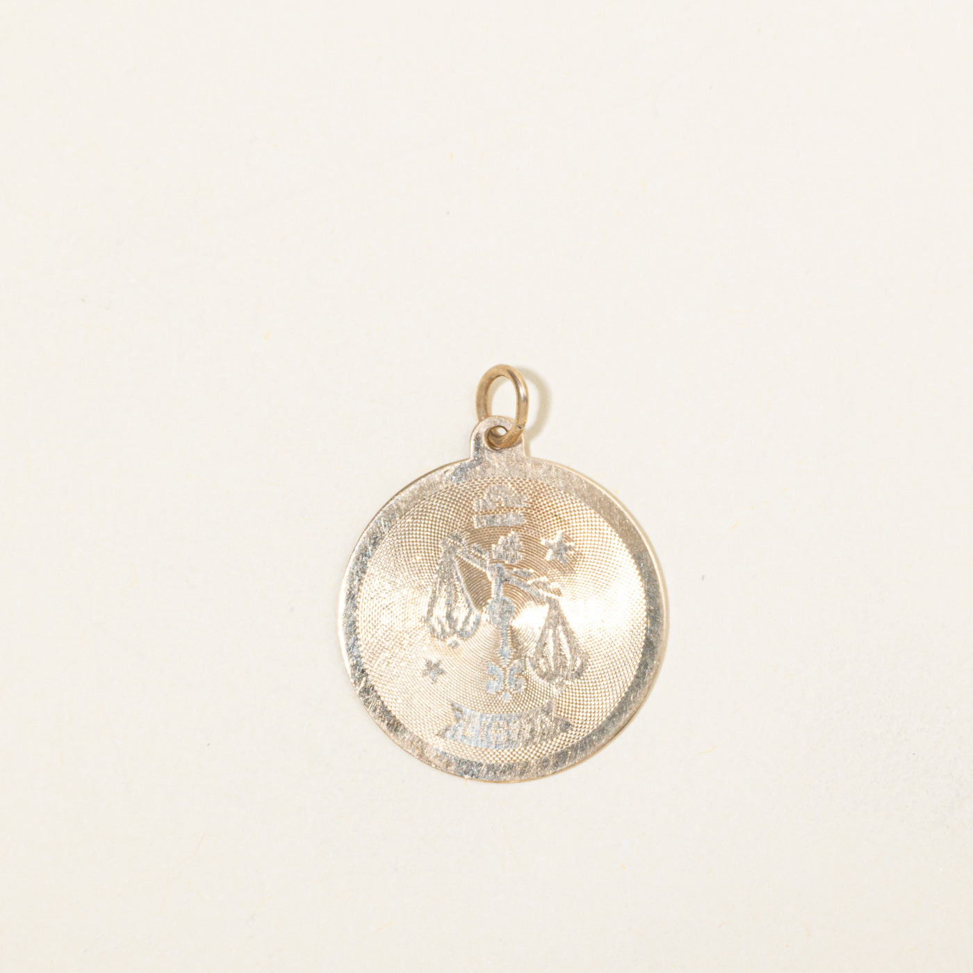 14k Yellow Gold Libra Zodiac Charm