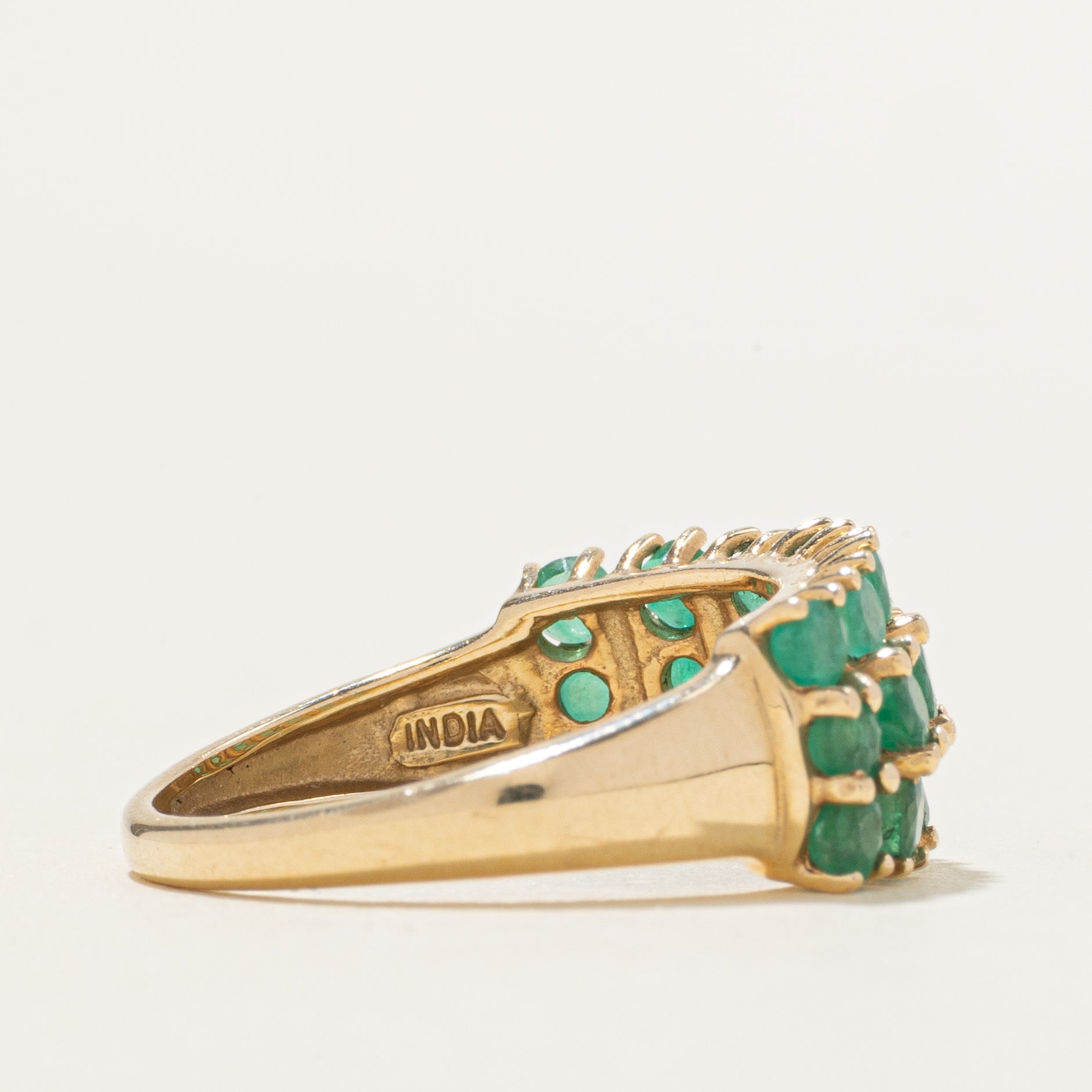 Multi Column Emerald Ring | 0.96ctw | SZ 7