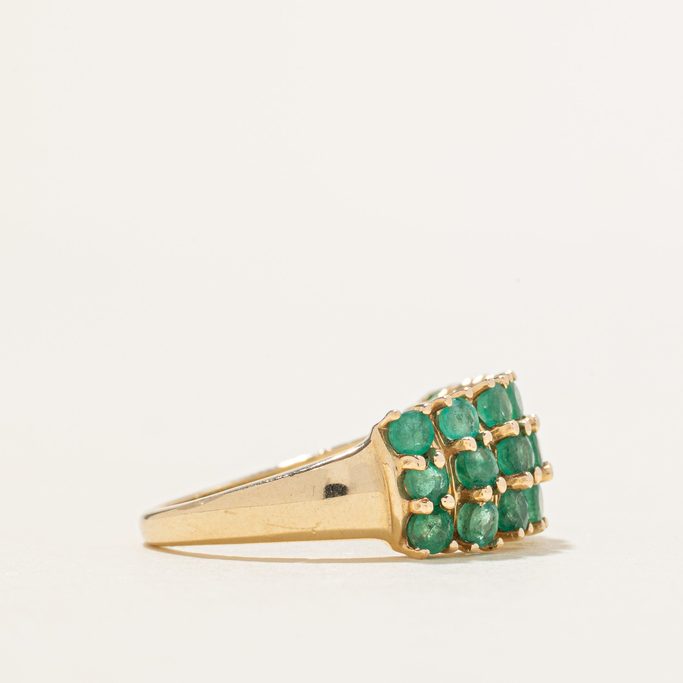 Multi Column Emerald Ring | 0.96ctw | SZ 7