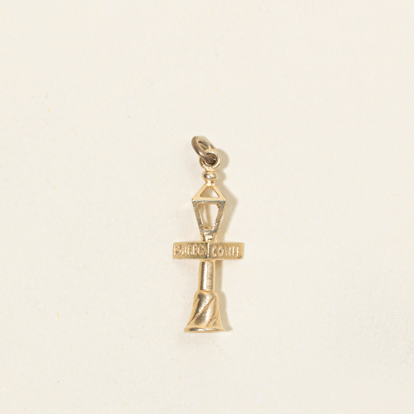 14k Yellow Gold Bourbon & Conti Street Lamp Charm