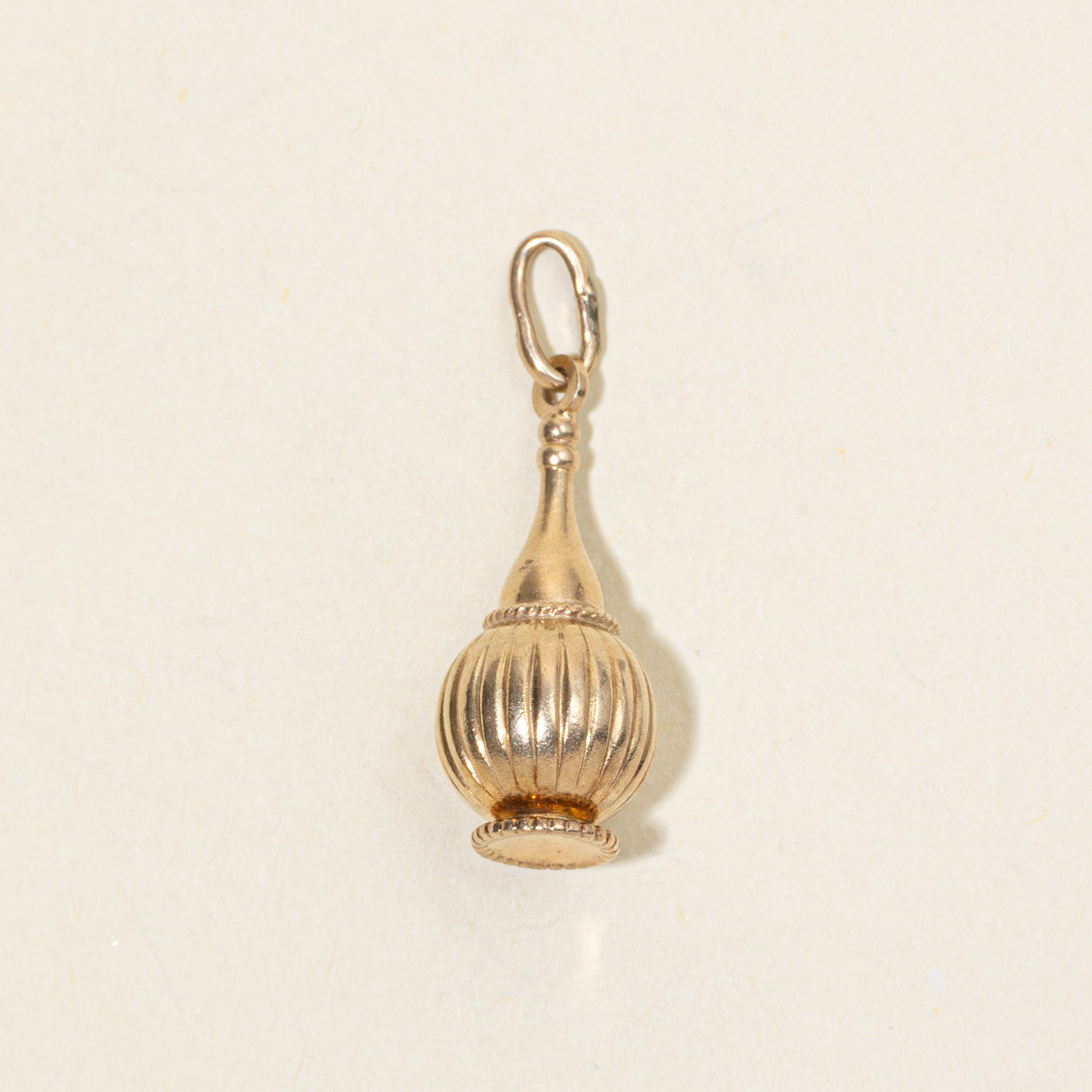 14k Yellow Gold Chianti Wine Bottle Charm