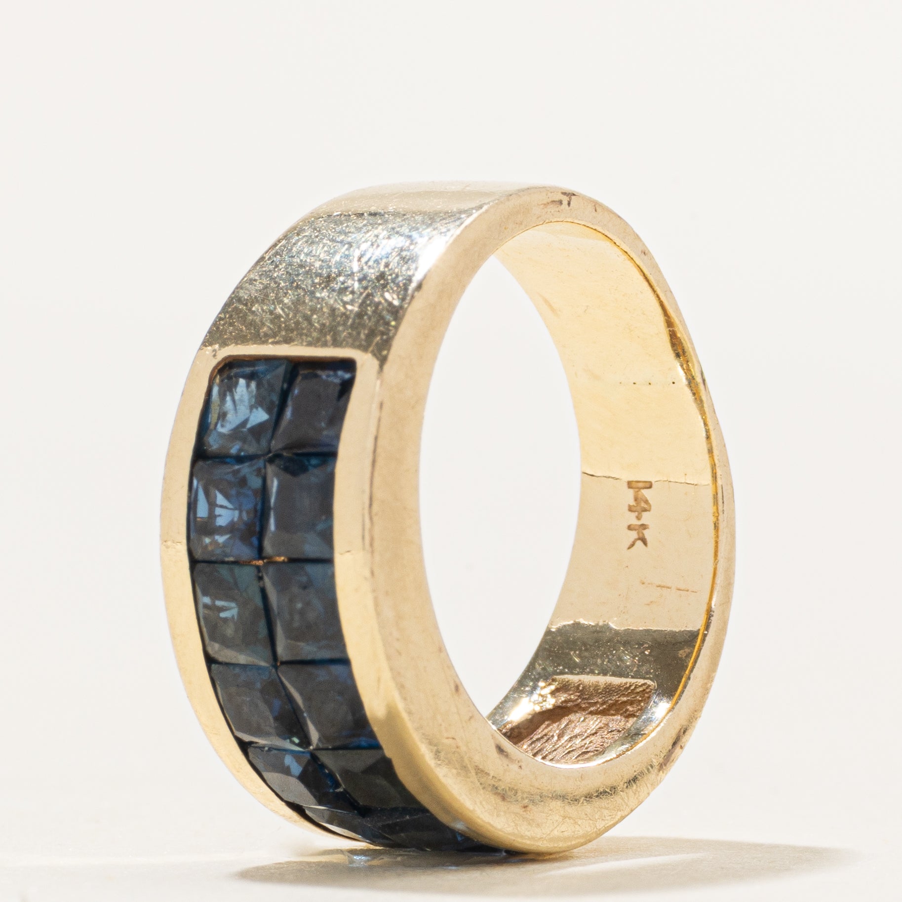 Radiant Cut Sapphire Grid Band | 2.80ctw | SZ 5.5