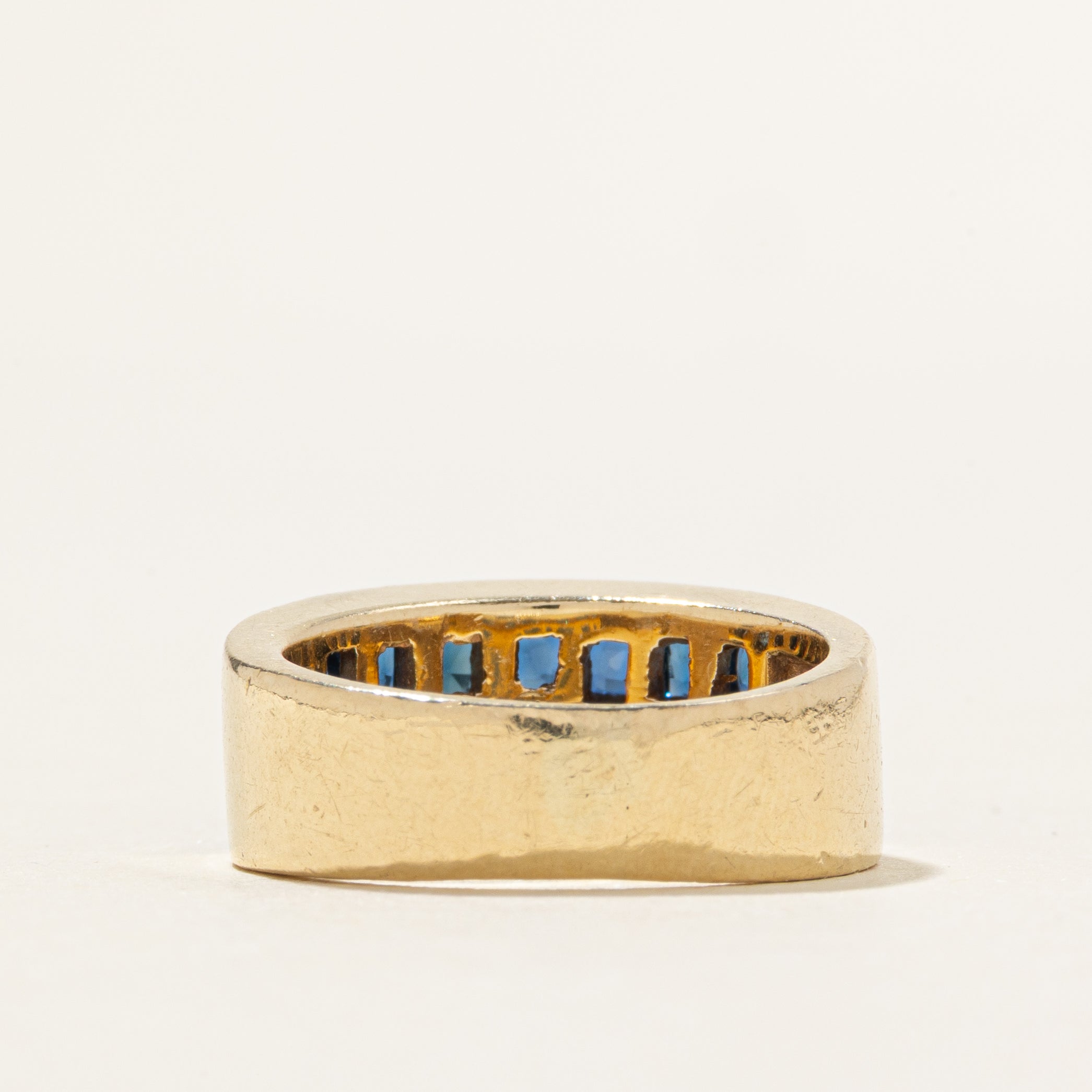Radiant Cut Sapphire Grid Band | 2.80ctw | SZ 5.5