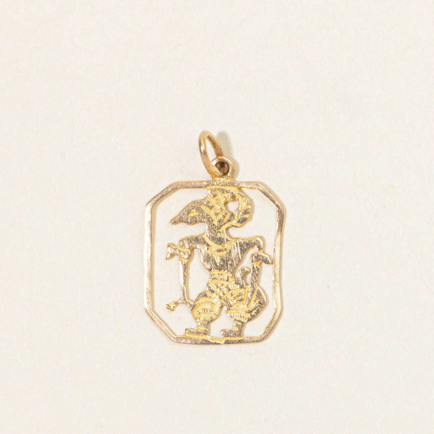 18k Yellow Gold Folk Art Charm