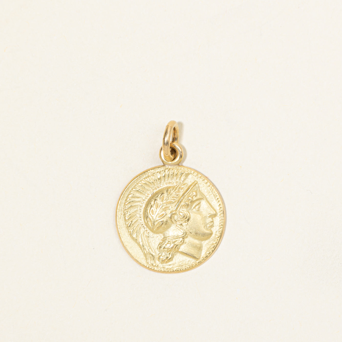 18k Yellow Gold Roman Warrior Charm