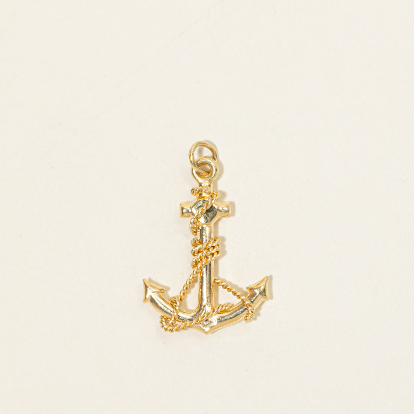 18k Yellow Gold Anchor Charm