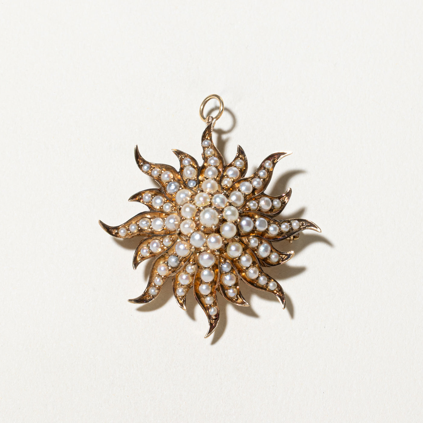 Edwardian Seed Pearl Brooch Pendant