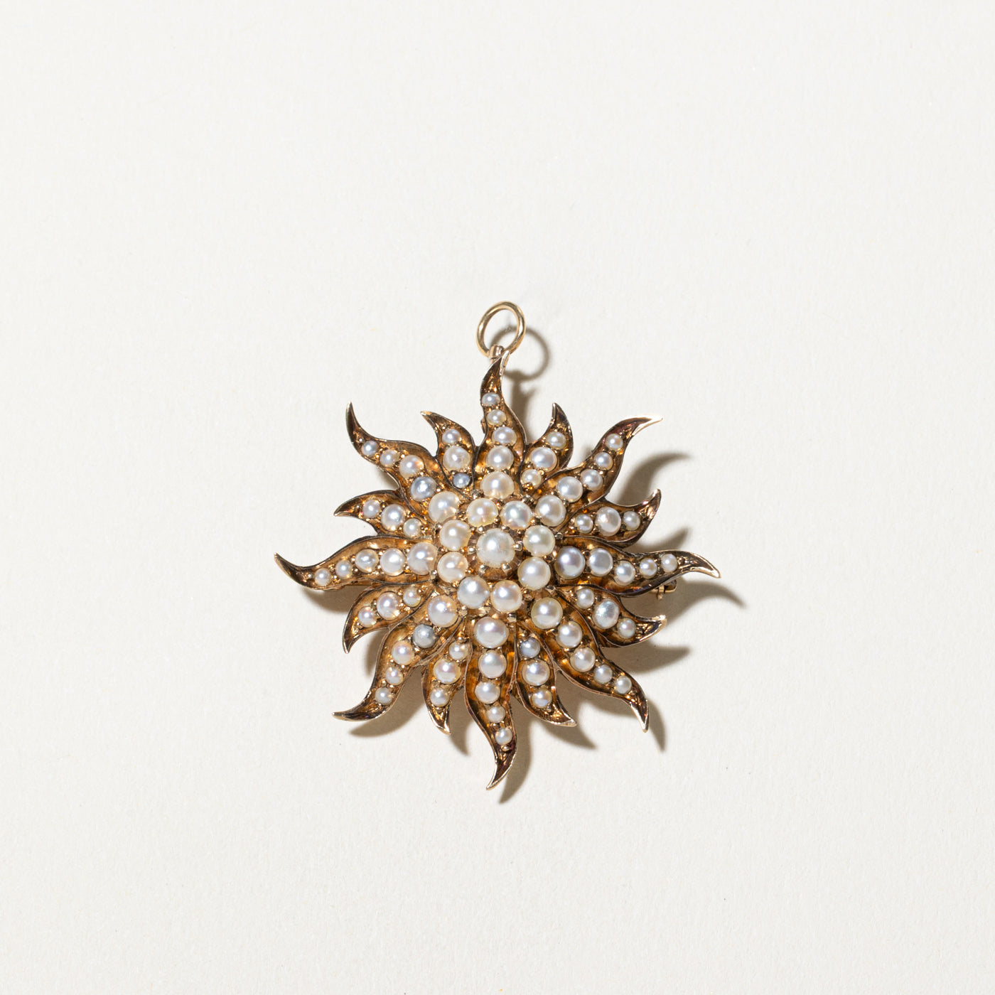 Edwardian Seed Pearl Brooch Pendant