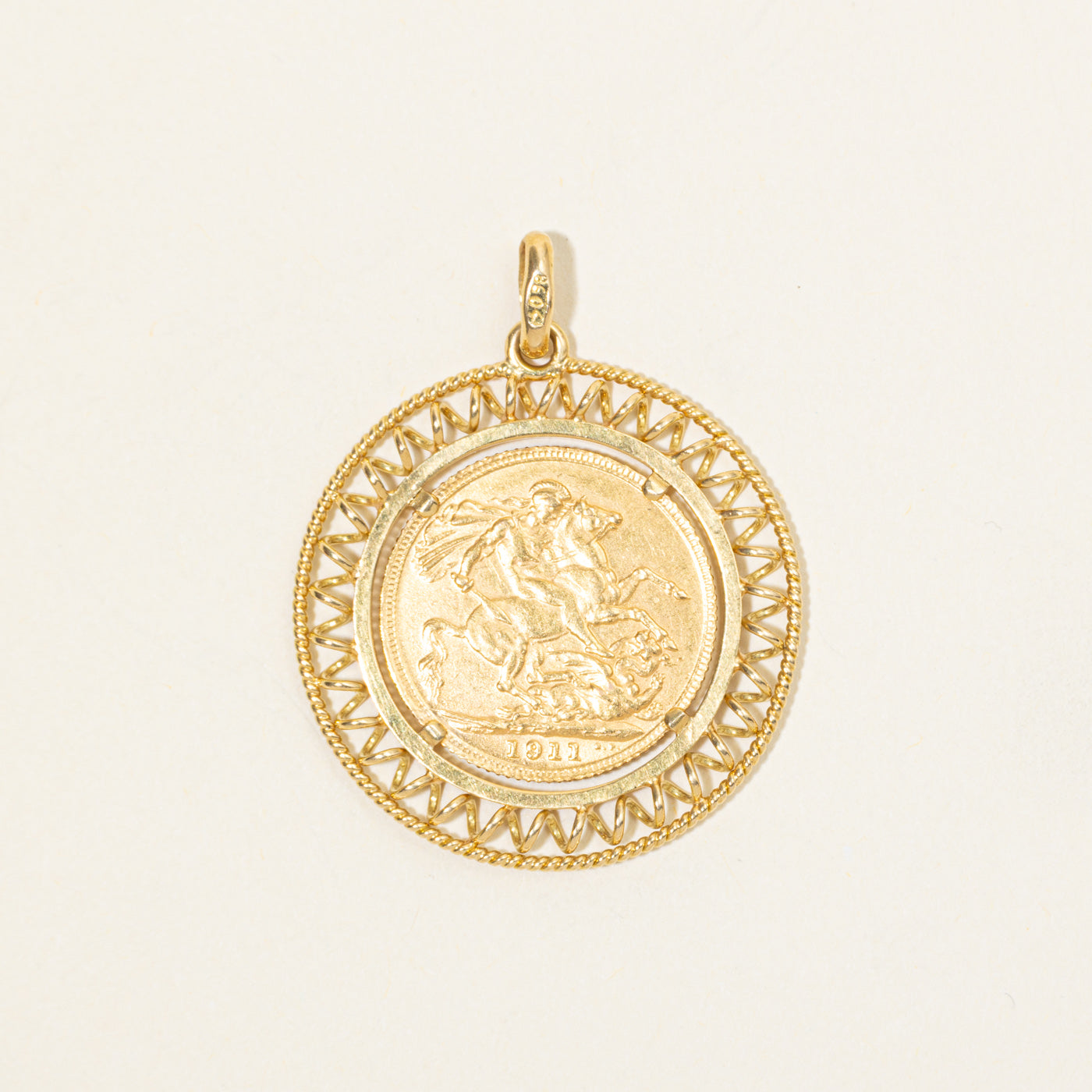 1911 22k Sovereign Coin Pendant