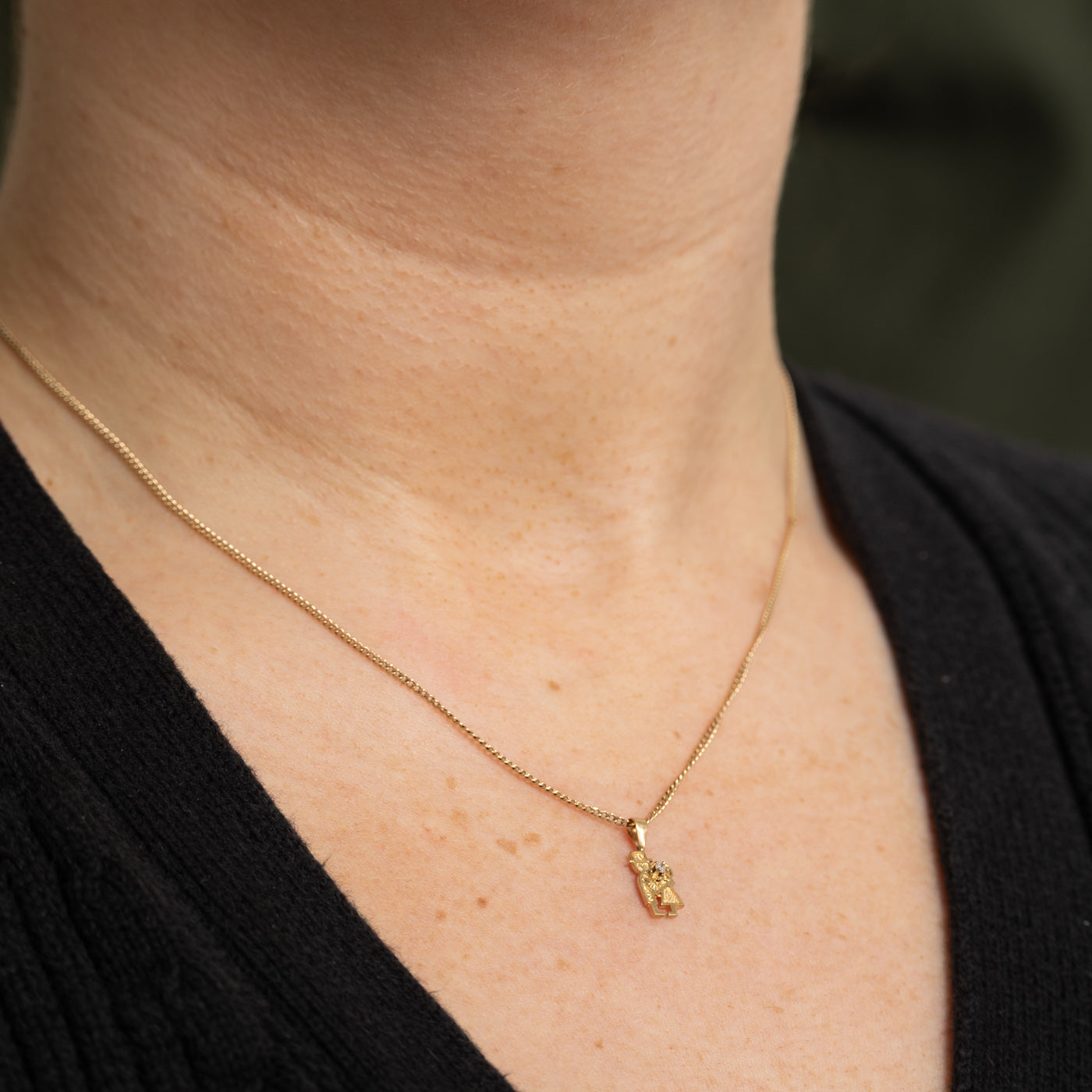 14K Diamond Couple Pendant