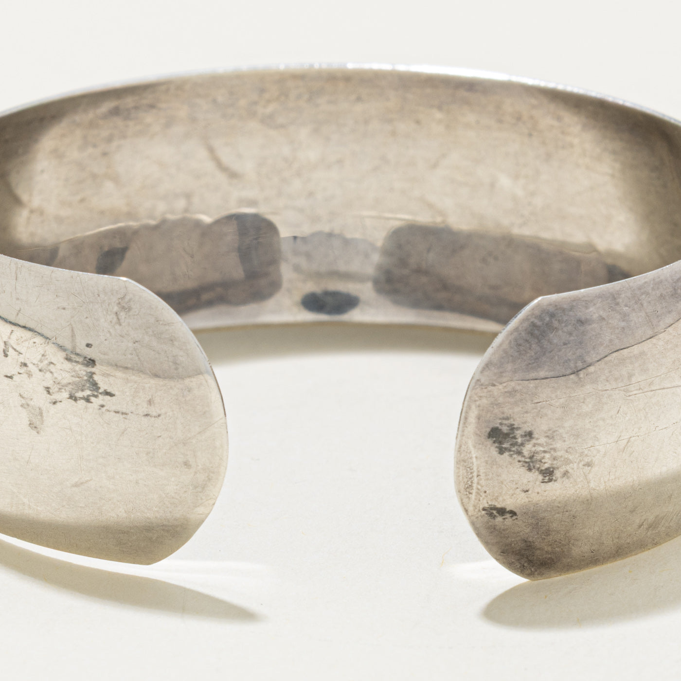 Sterling Silver Floral Engraved Cuff Bracelet | 6"