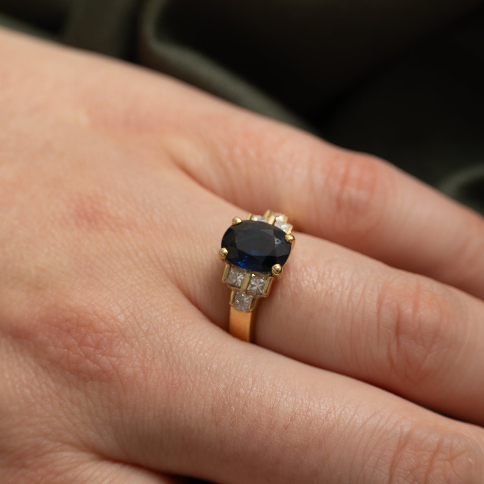 2.00ct Unheated Sapphire & Diamond Ring | 2.00ct, 0.36ctw | SZ 6