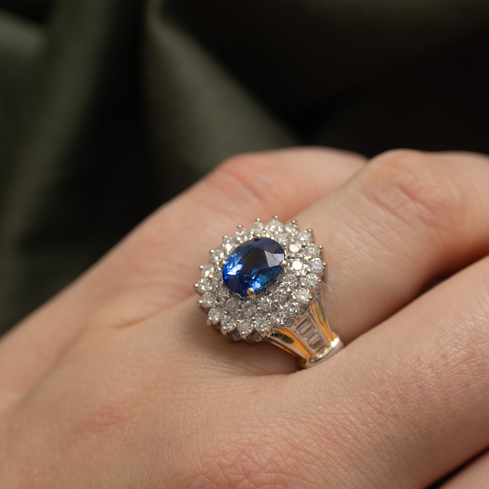 2.00ct Unheated Sapphire & Diamond Ring | 2.00ct | 3.09ctw | SZ 7