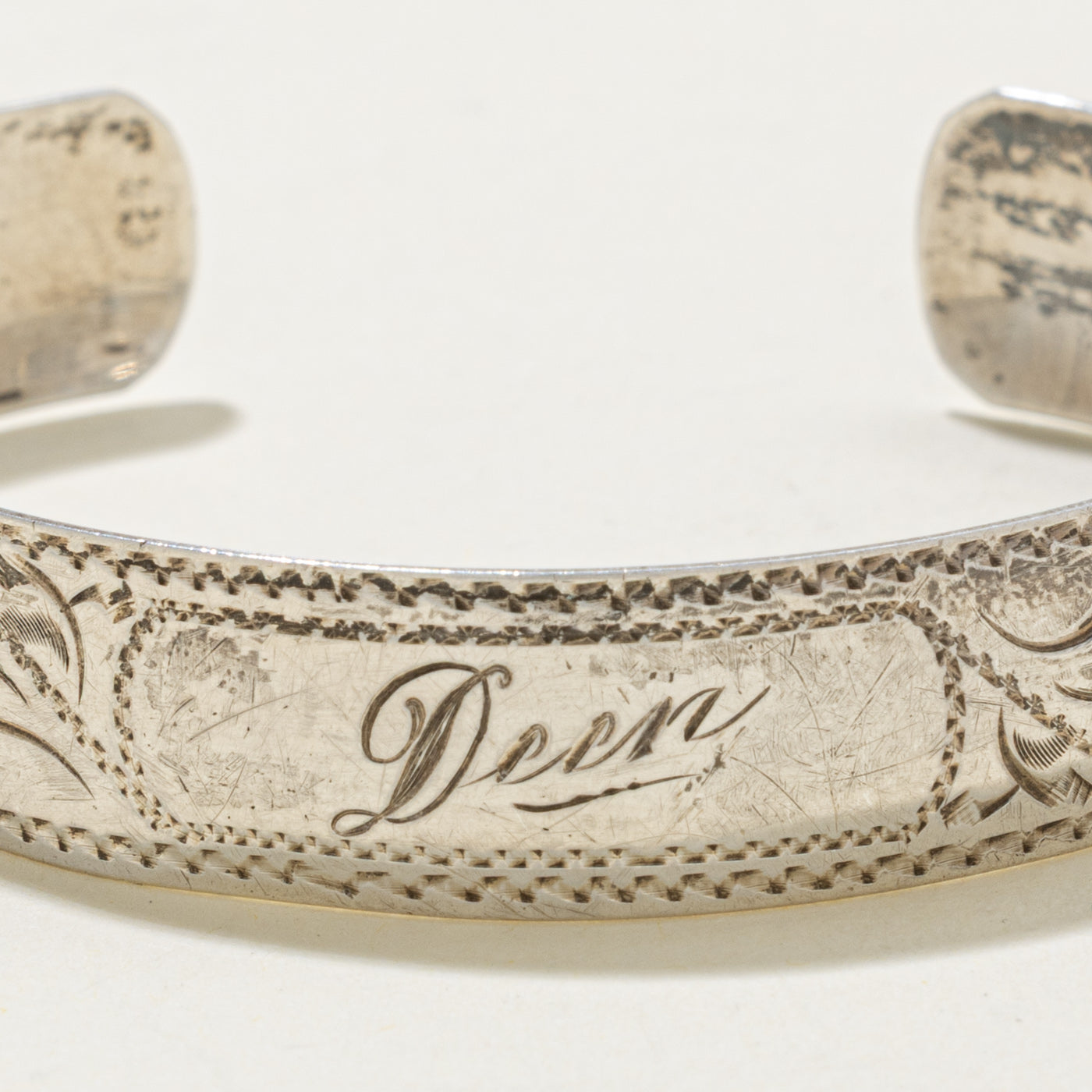 Sterling Silver "Deen" Engraved Engraved Bracelet | 6"