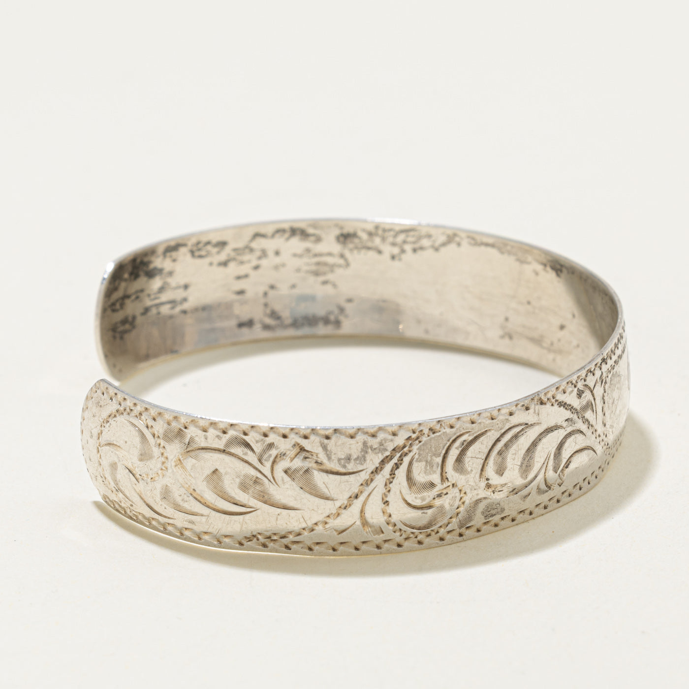 Sterling Silver "Deen" Engraved Engraved Bracelet | 6"