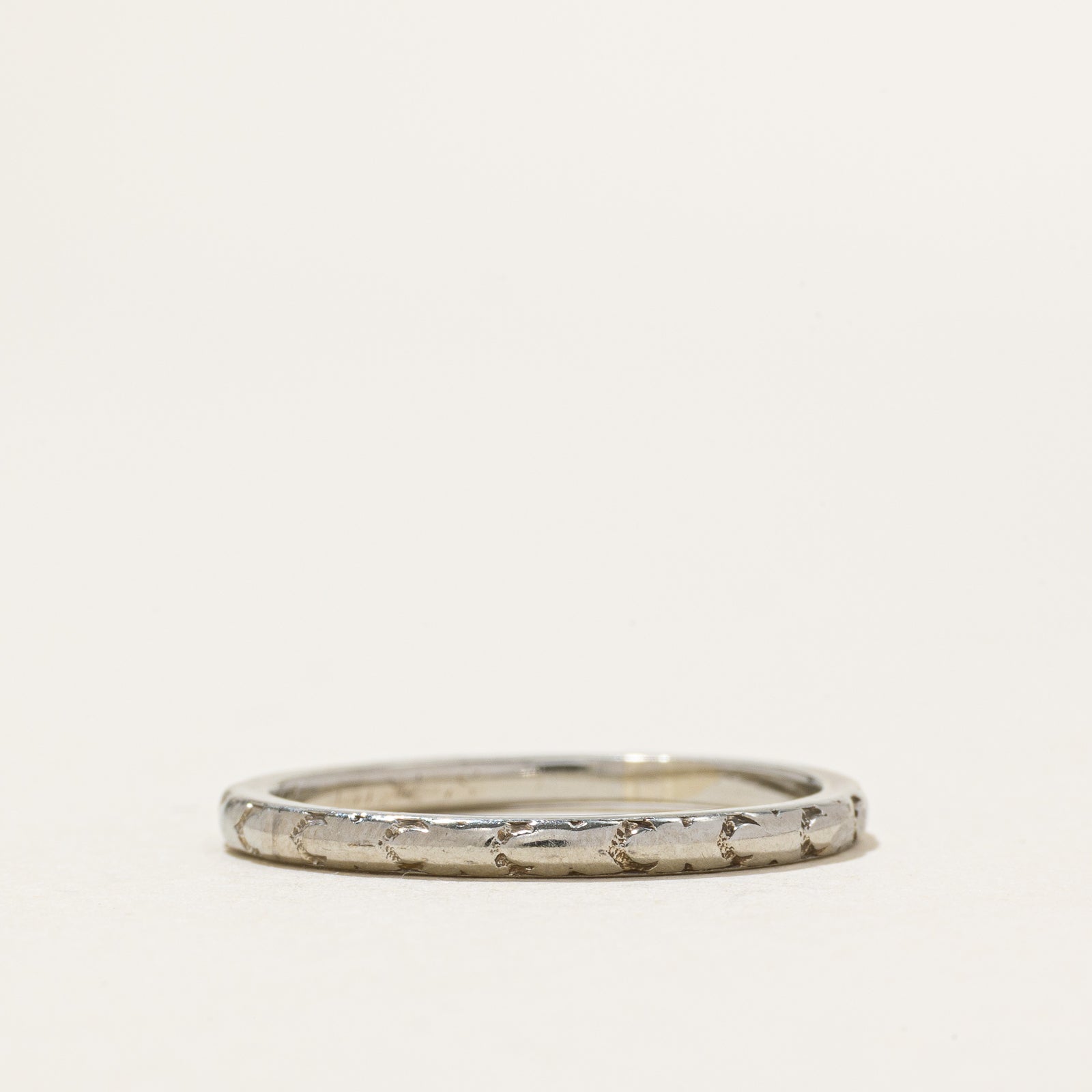 'Orange Blossom' 14k White Gold Band | 1.85mm | SZ 7.75