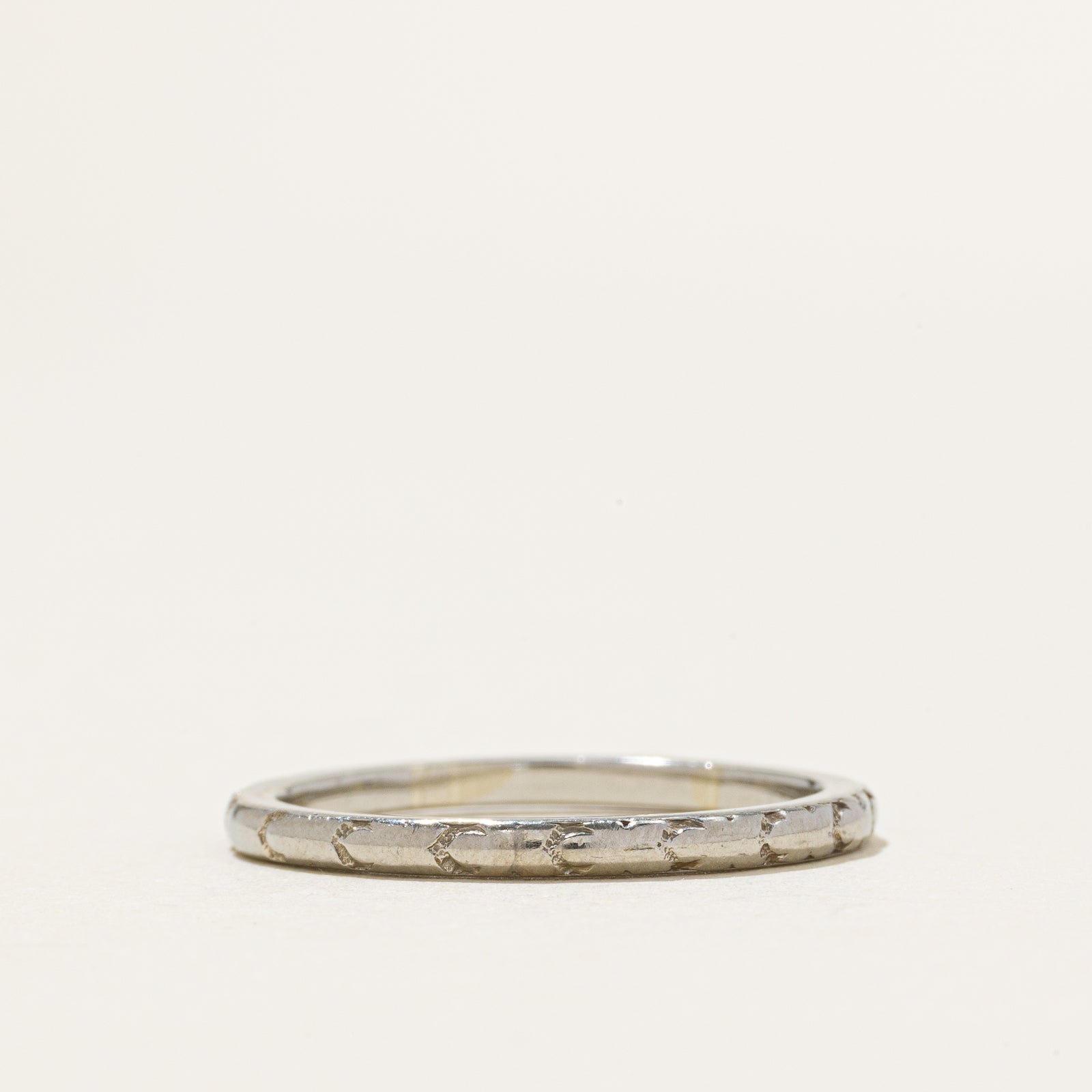 'Orange Blossom' 14k White Gold Band | 1.85mm | SZ 7.75