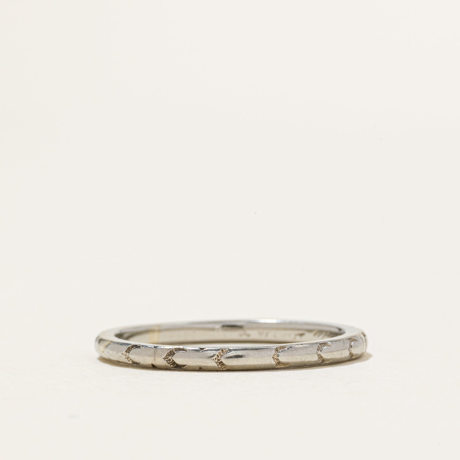 'Orange Blossom' 14k White Gold Band | 1.85mm | SZ 7.75
