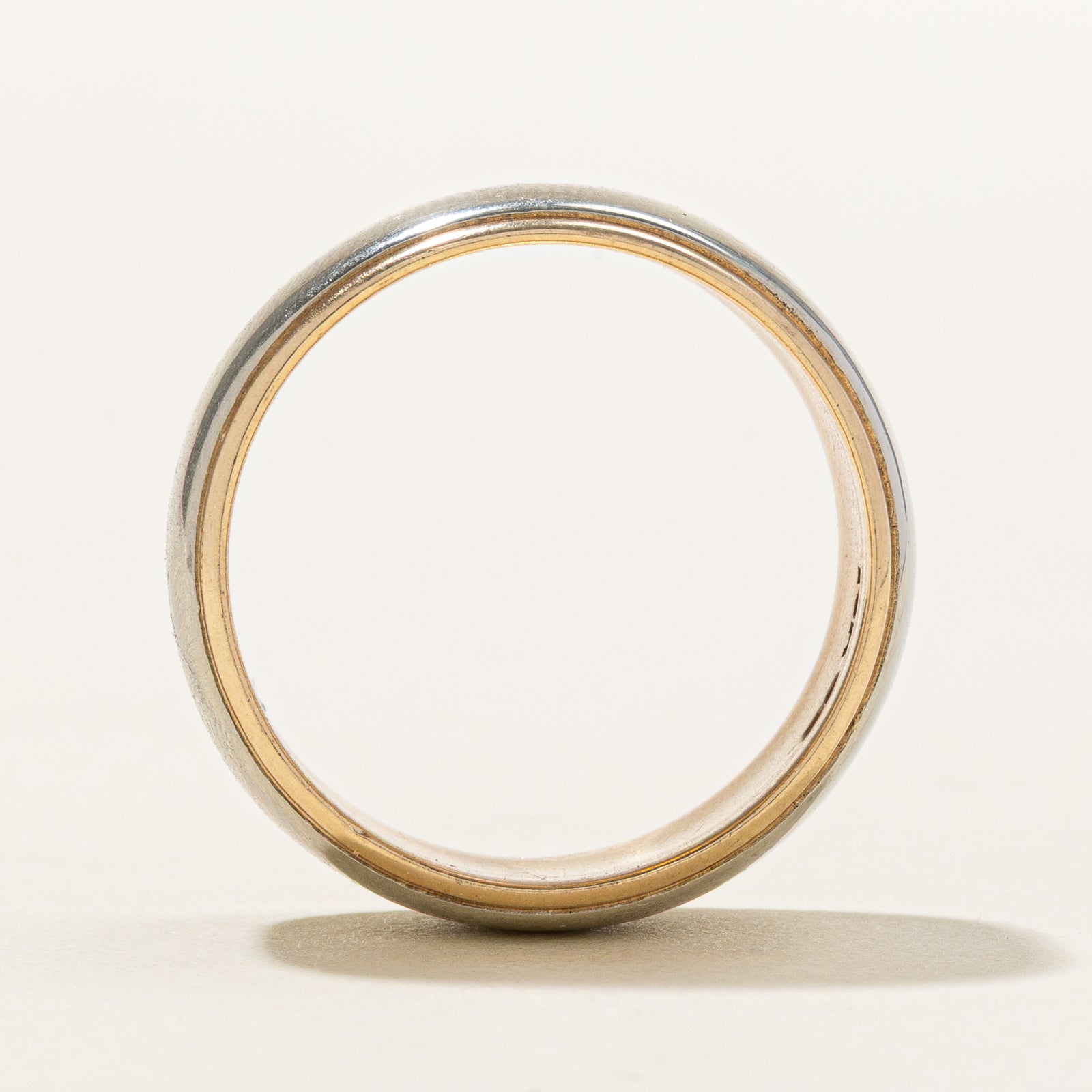 10K Two Tone Gold Engraved Cigar Band | 9mm | SZ 7.5