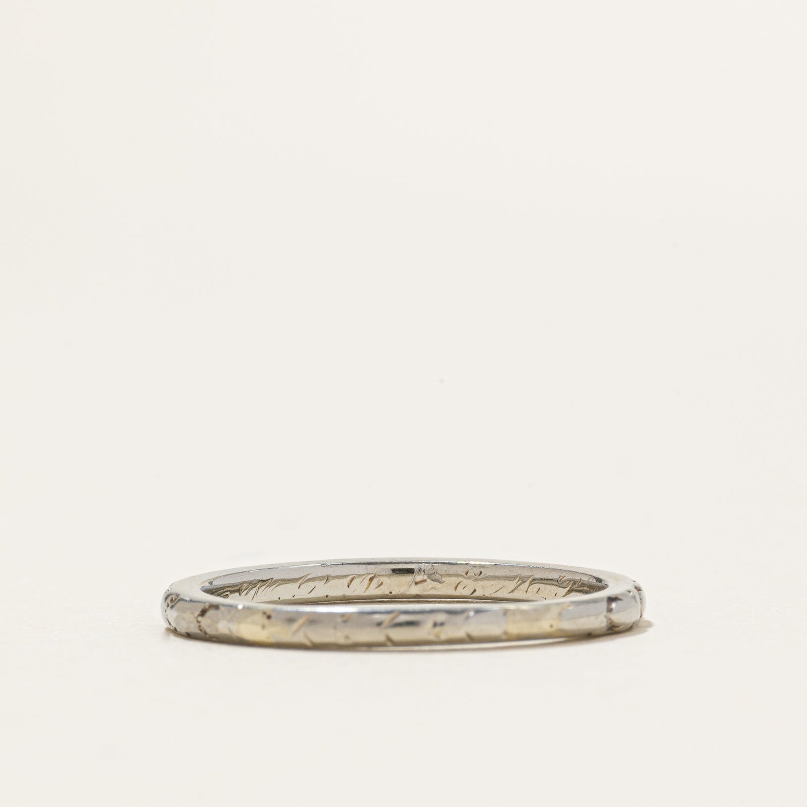'Orange Blossom' 14k White Gold Band | 1.85mm | SZ 7.75