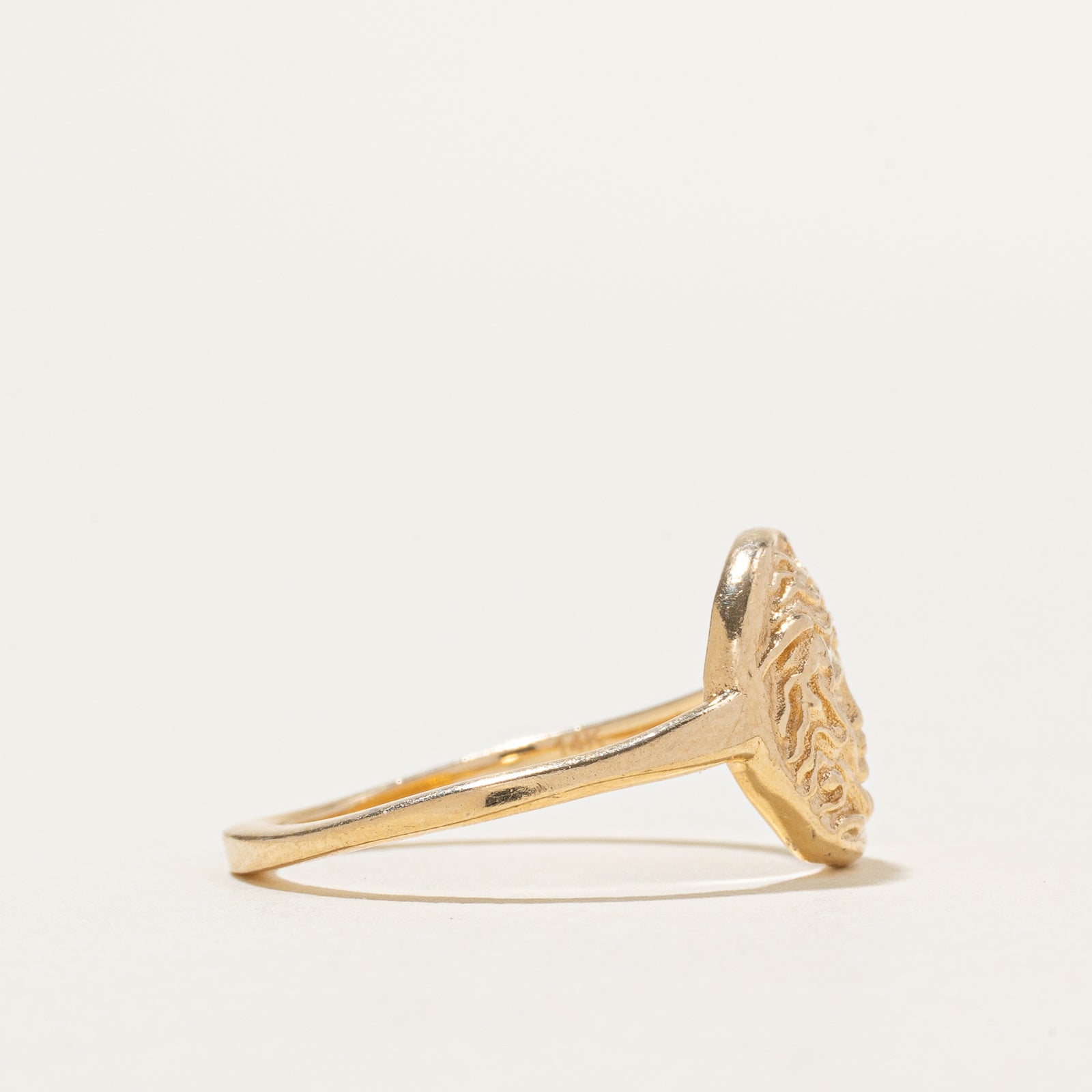 Bague Méduse en or jaune 14 carats | Taille 6,25