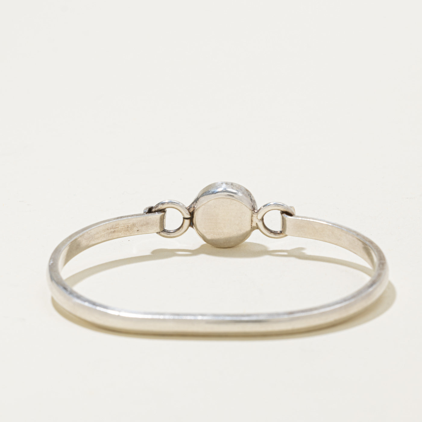 Bezel Set Turquoise Bangle Bracelet | 6ct | 7"