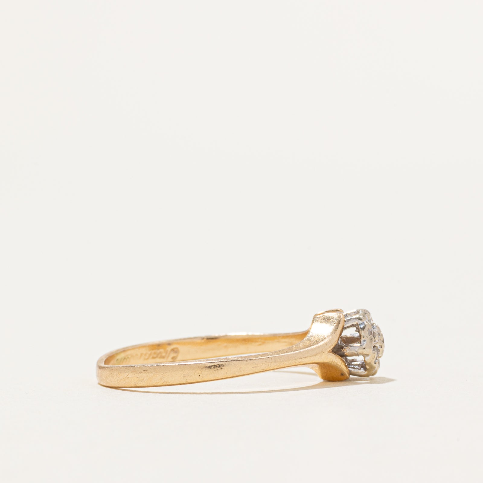Diamond Cluster Tapered Ring | 0.07ctw | SZ 6.5