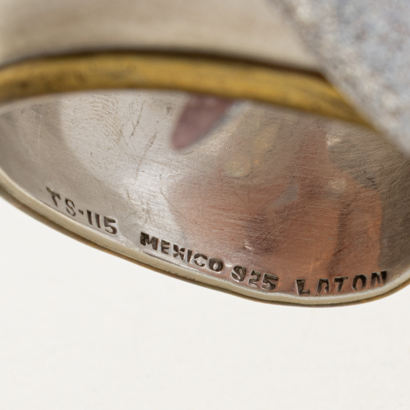 Sterling Silver Cuff Bracelet with Brass Accents | 6"