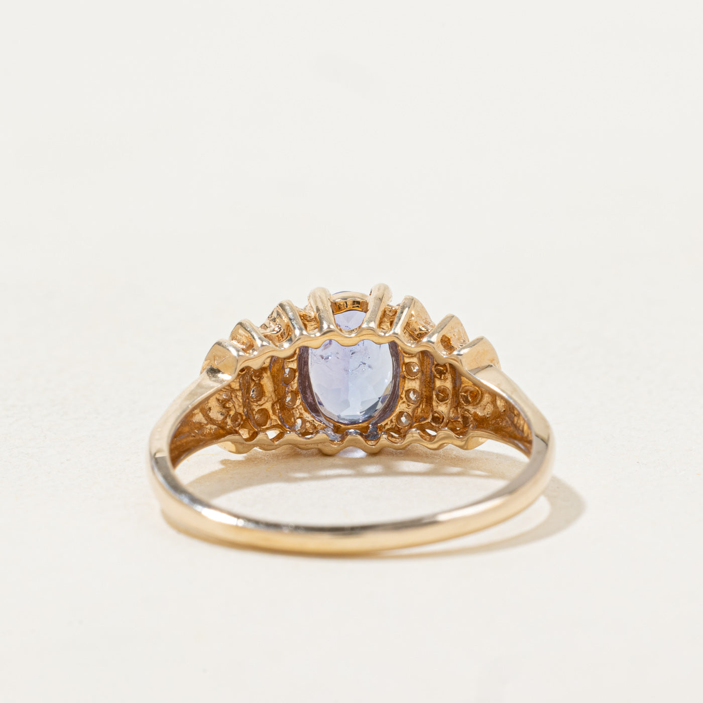 Tanzanite & Diamond Multi Column Ring | 0.6ct, 0.24ctw | SZ 7.0 |