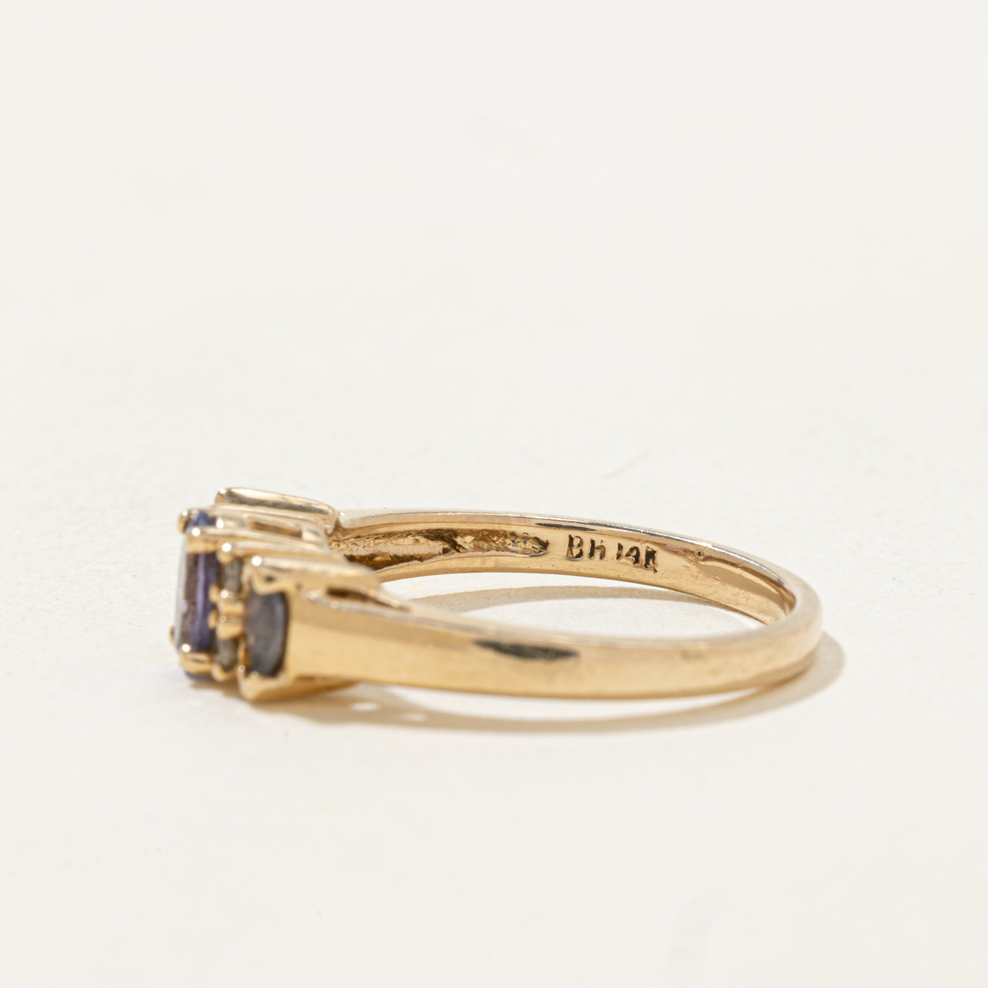 Three Stone Tanzanite & Diamond Ring | 0.7ctw, 0.02ctw | SZ 6.75 |