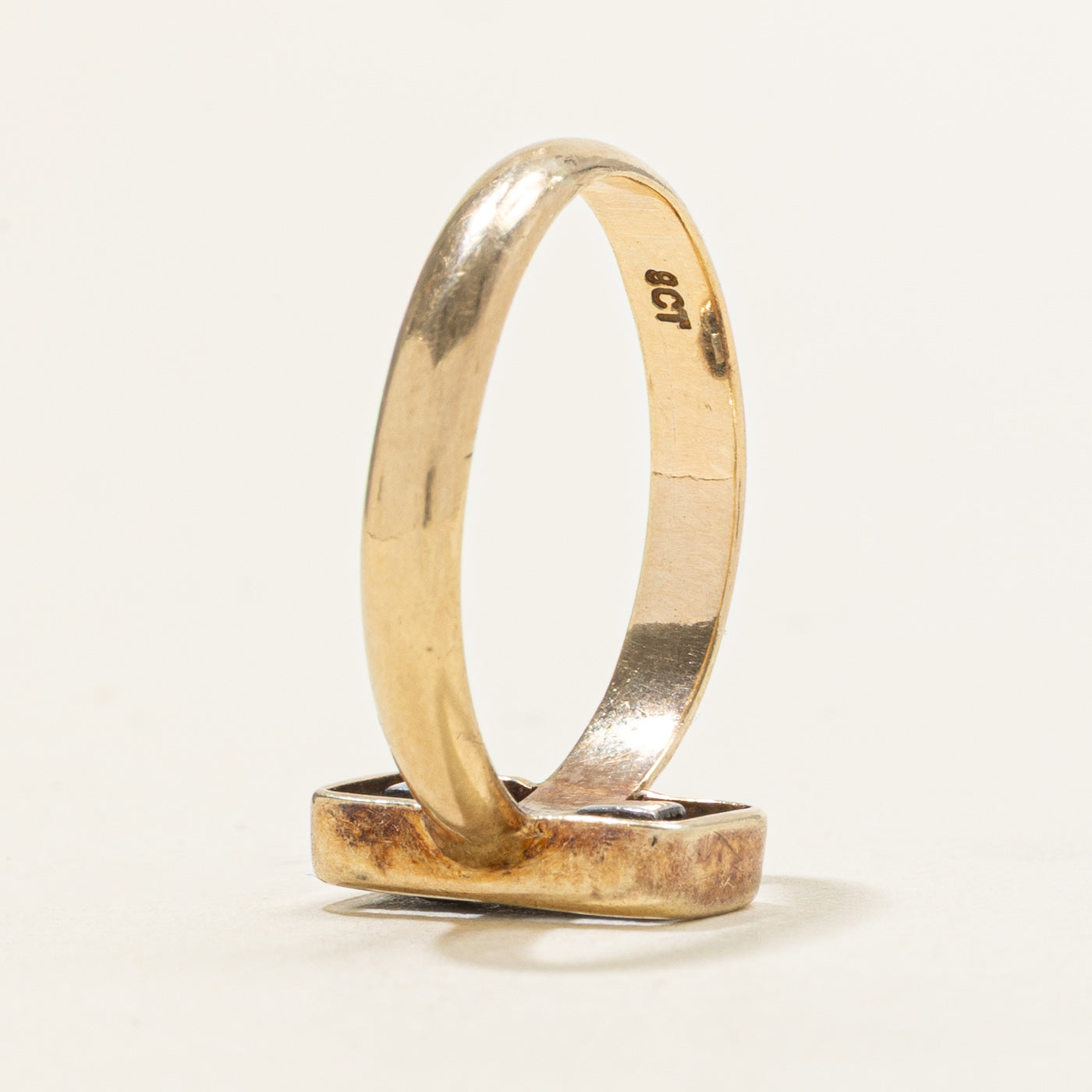 Two Stone Synthetic Sapphire Geometric Ring | 0.15ctw | SZ 6.0