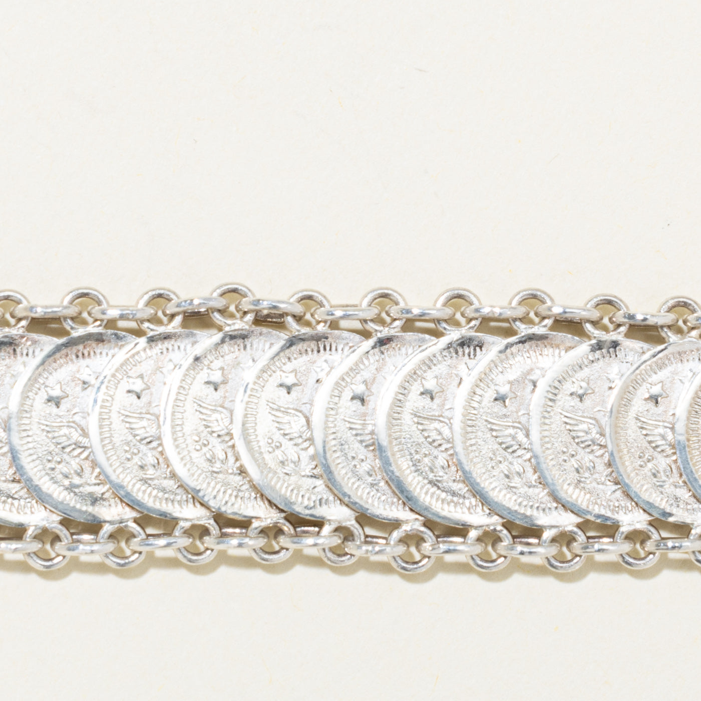 Silver Eagle Coin Chain Bracelet | 8"