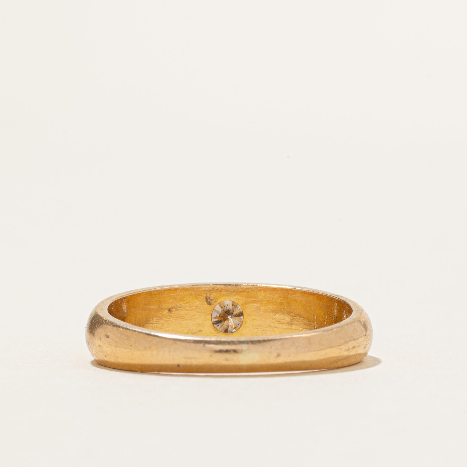 Flush Set Solitaire Diamond Band | 0.30ct | SZ 8.25