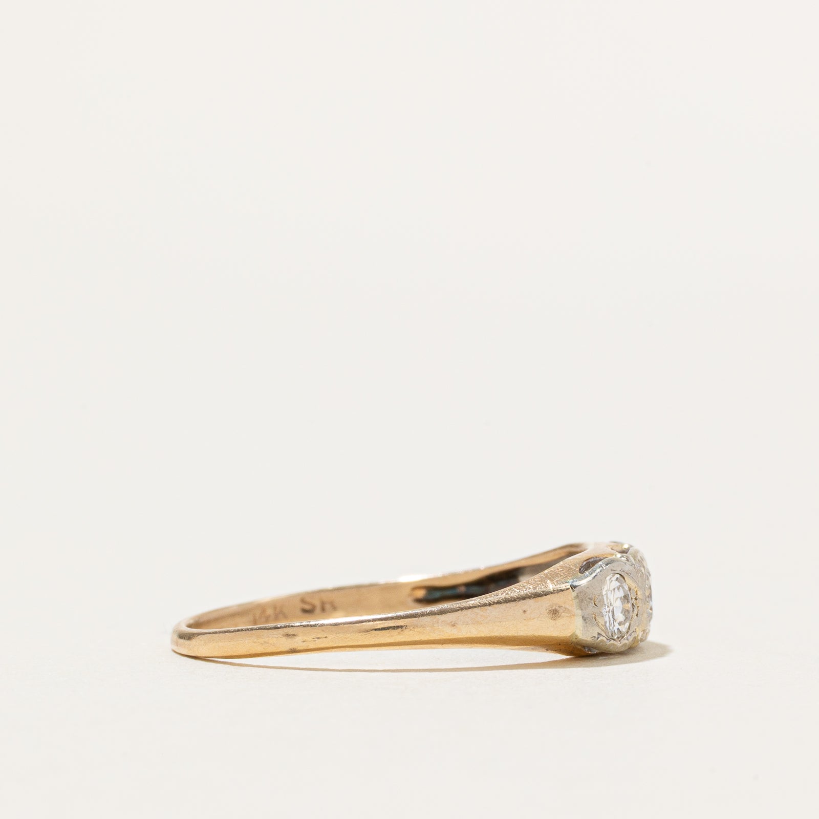 Three Stone Transitional Cut Diamond Ring | 0.27ctw | SZ 7.25