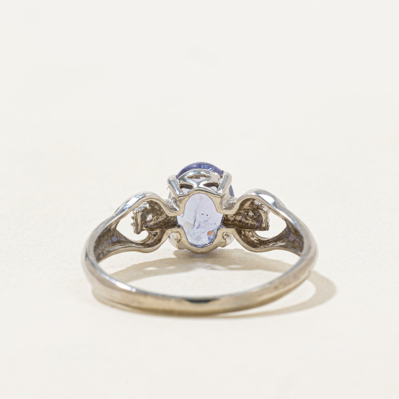 Oval Cut Tanzanite & Diamond Ring | 1.4ct, 0.02ctw | SZ 7.5 |