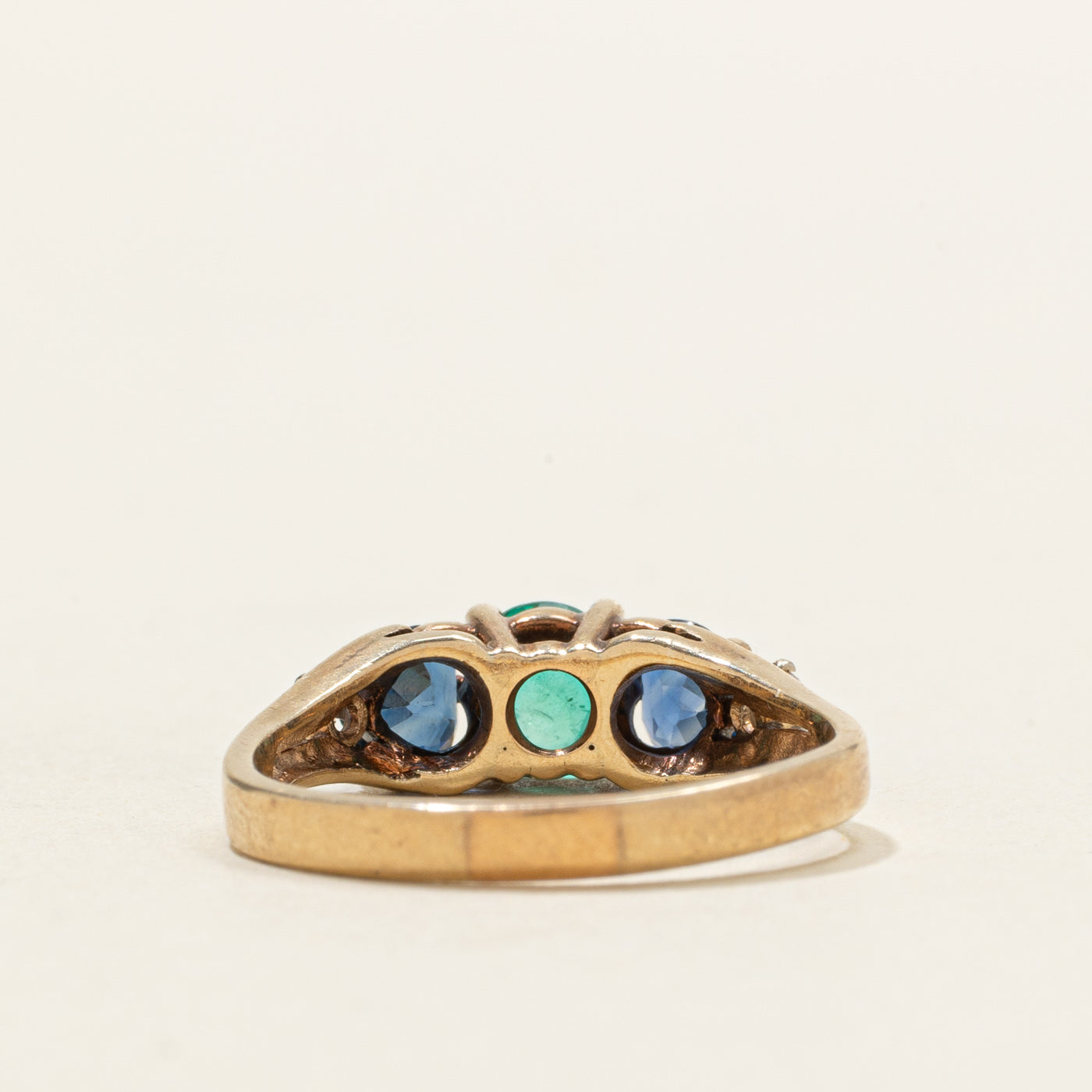 Emerald, Topaz & Diamond Ring | 0.90ct, 0.04ctw | SZ 6.25