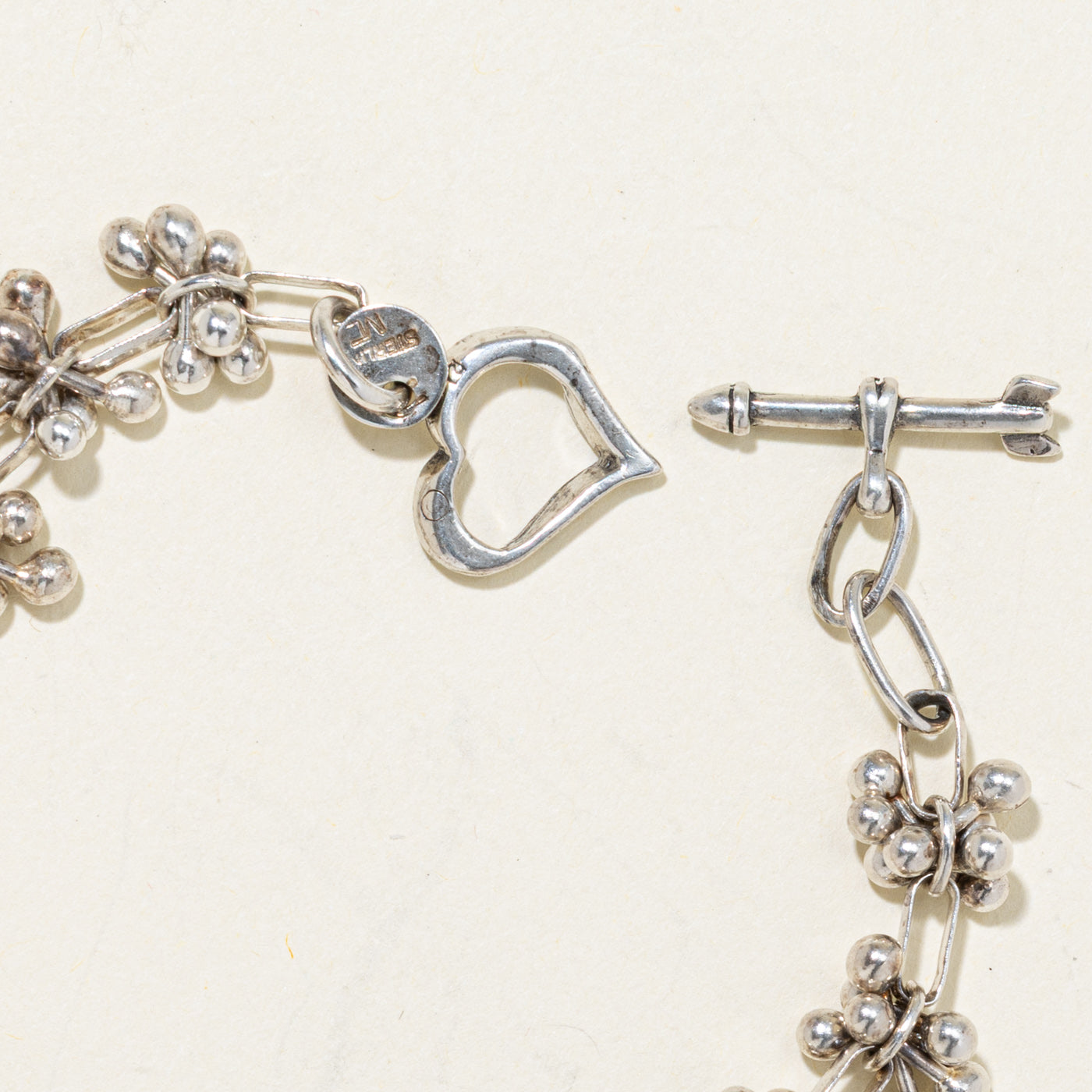 Sterling Silver Bead Cluster Chain Bracelet | 8"