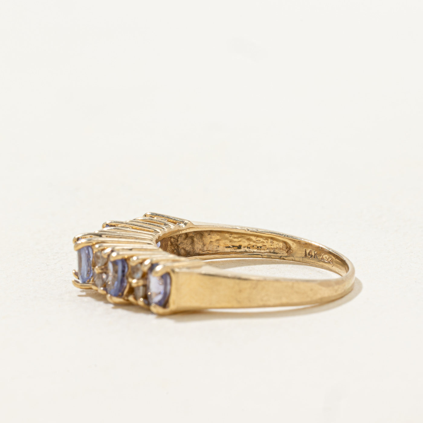 Five Stone Tanzanite & Diamond Ring | 0.6ctw, 0.16ctw | SZ 6.0 |