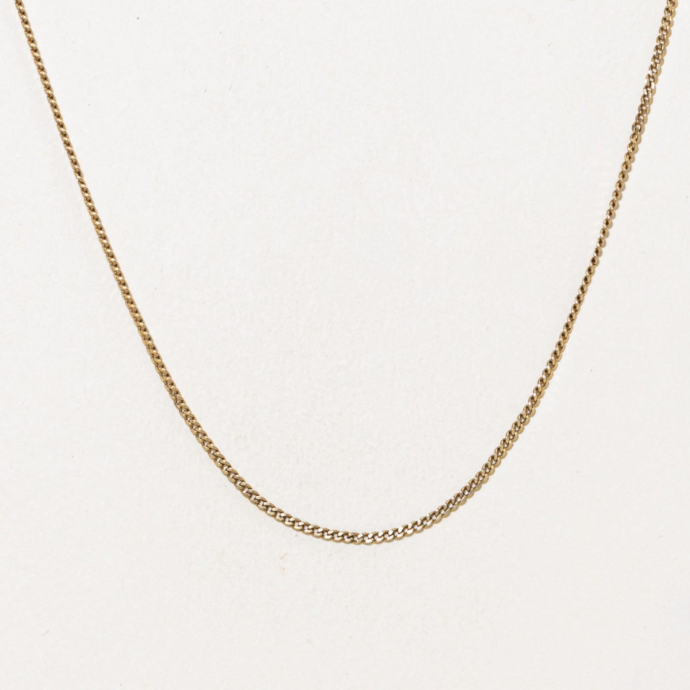 10k Yellow Gold Curb Link Chain | 18.5"