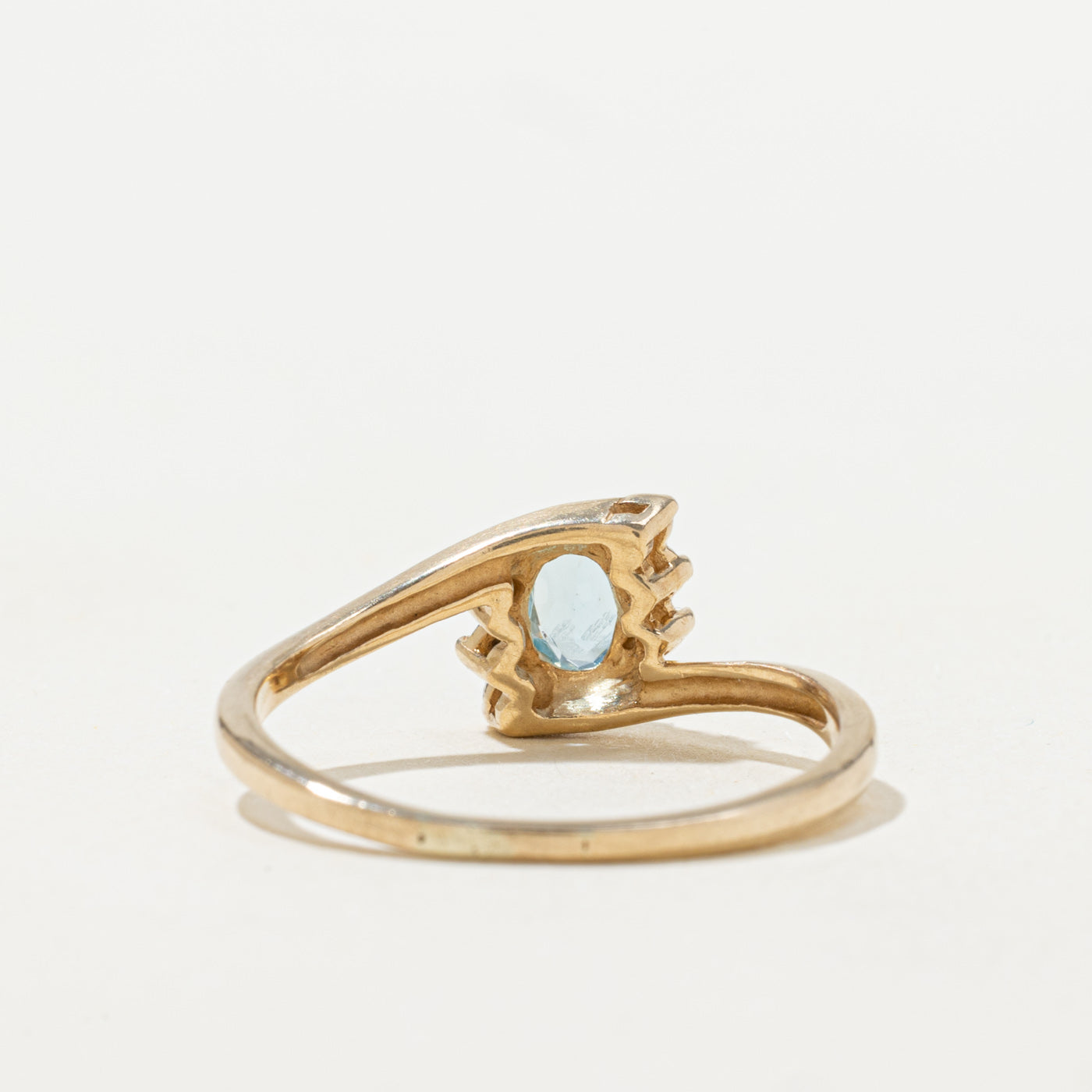 Aquamarine & Diamond Accented Ring | 0.34ct, 0.06ctw | SZ 8.5 |