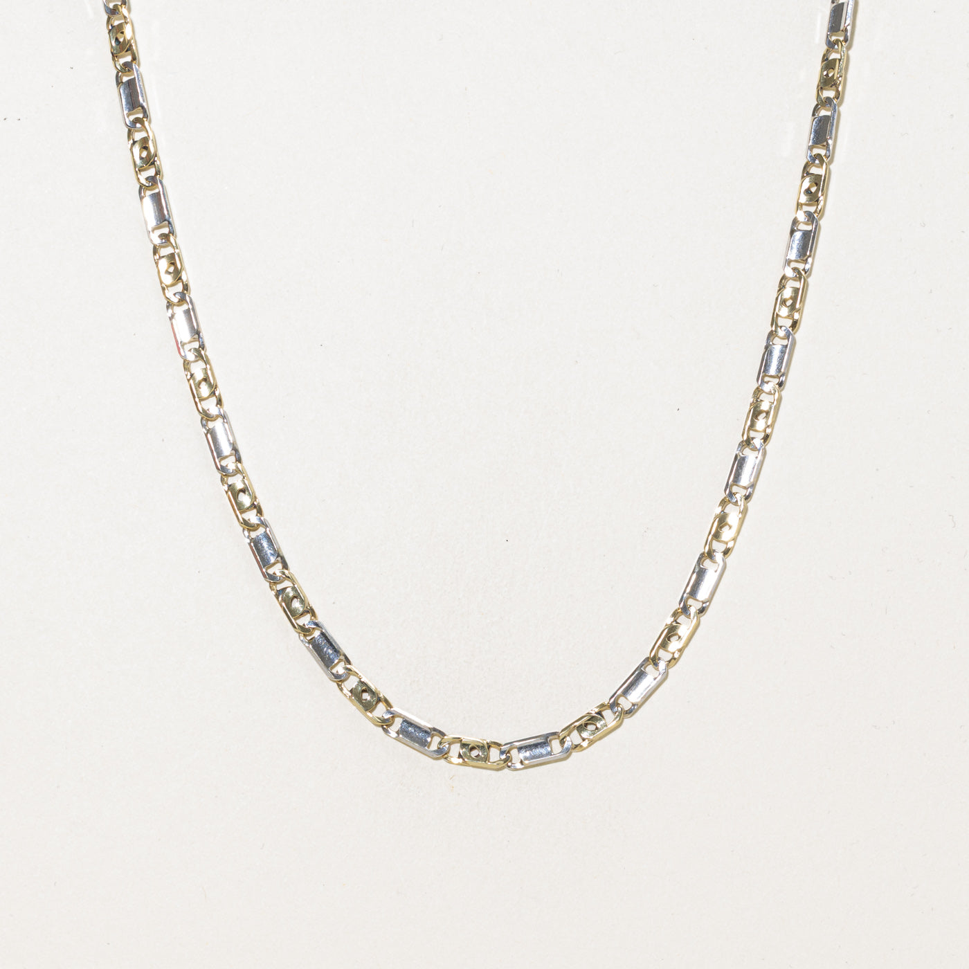 Italian Two Tone Modified Figarucci Chain | 20.5"
