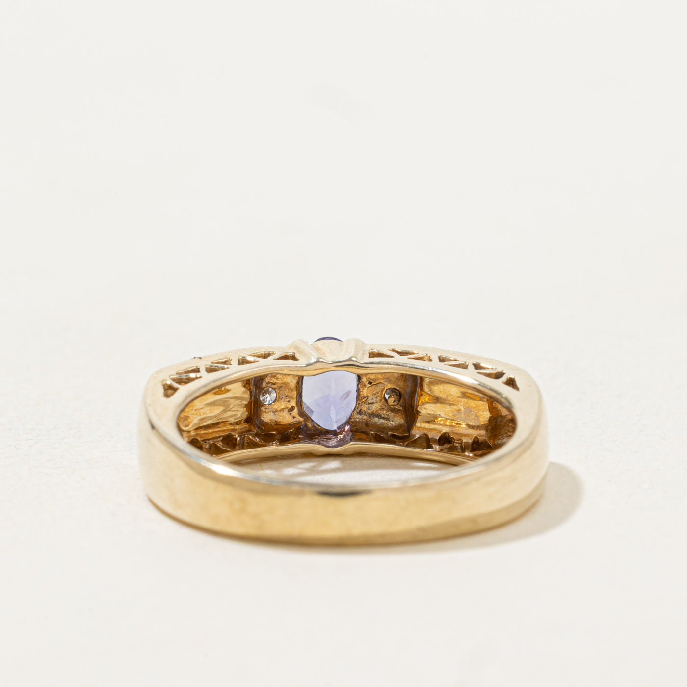 Tanzanite, Opal & Diamond Soft Square Band | 0.64ctw, 0.03ctw | SZ 7.25 |