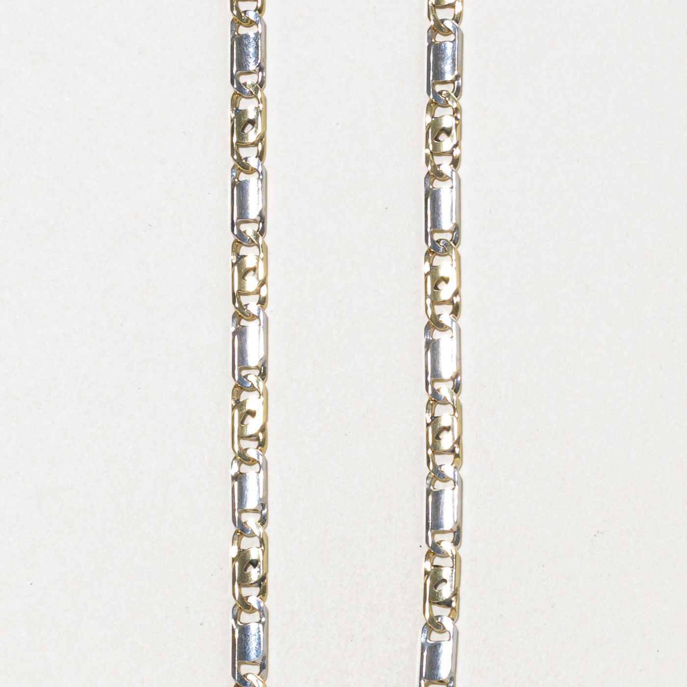 Italian Two Tone Modified Figarucci Chain | 20.5"