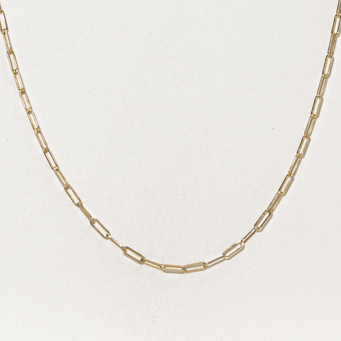 10k Yellow Gold Paperclip Chain | 20"